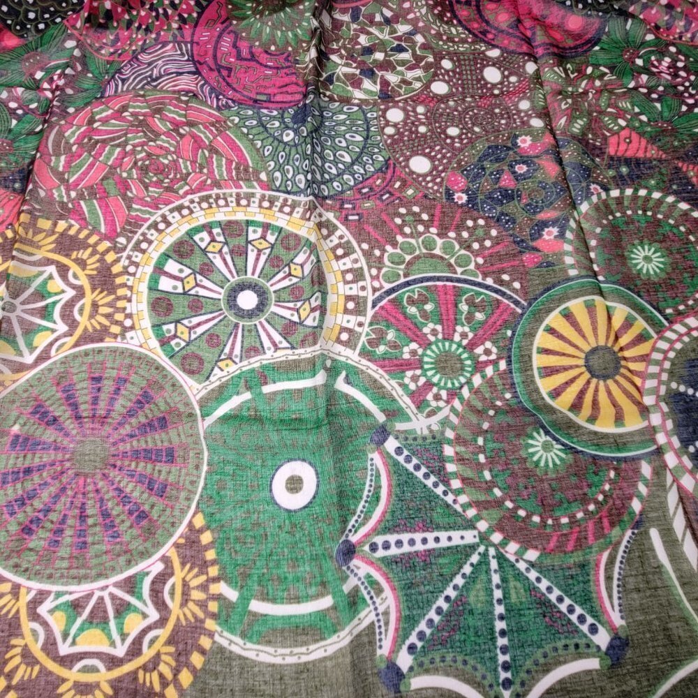 VISCOSE Multicolor Rectangular Scarf - Picture 8 of 9